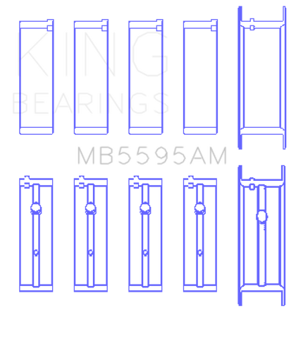 King Nissan KA-24E (Size STD) Main Bearing Set - MB5595AM