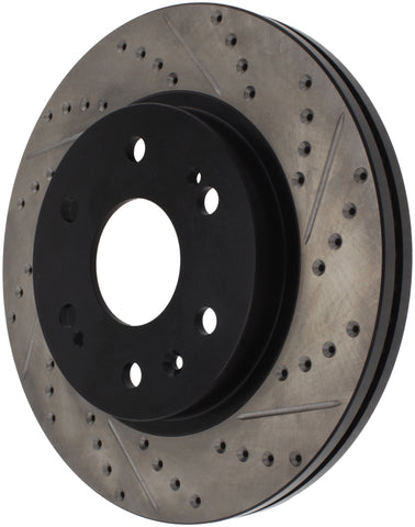StopTech 05-10 GMC Sierra 1500 (w Rear Drum) / 07-09 GMC Yukon Front Left Slotted & Drilled Rotor - 127.66057L