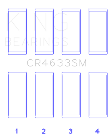 King Engine Bearings 07-12 Mini Cooper N14B16C (Size +.8mm Undersize) Connecting Rod Bearing Set - CR4633SM0.8