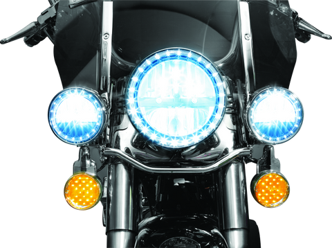 Kuryakyn LED Front Turn Signal Conversion Flat Style Insert Amber Lens - 5441