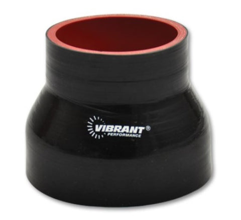 Vibrant 4 Ply Reducer Couper 3.5in ID x 3.75in ID x 3.0in Long - Black - 19745