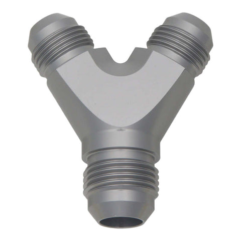 DeatschWerks 8AN Male Flare + 8AN Male Flare to 10AN Male Flare Y Block Fitting - 6-02-0703