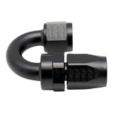 DeatschWerks 8AN Female Swivel 180-Degree Hose End CPE - Anodized Matte Black - 6-02-0808-B
