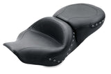 Mustang 97-07 Harley Rd King,06-07 Str Glide,00-05 Eagle Hightail Std Tour Pass Seat w/Studs - Black - 75577