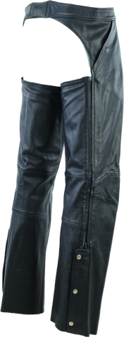 River Road Plains Leather Chaps Black - Large - 094420