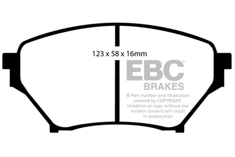 EBC 01-03 Mazda Miata MX5 1.8L Bluestuff Front Brake Pads - DP51452NDX