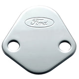 Ford Racing Ford Logo Fuel Pump Blockoff Plate - Chrome - 302-290