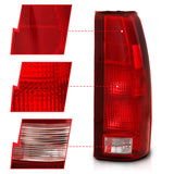 ANZO 1988-1999 Chevy C1500 Taillight Red/Clear Lens (OE Replacement) - 311301