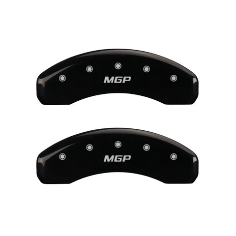 MGP 4 Caliper Covers Engraved Front & Rear MGP Black finish silver ch - 14240SMGPBK