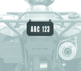 Quadboss ATV License Plate Kit - Black - 211906