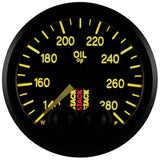 Autometer Stack Instruments 52mm 140-280 Deg F 1/8in NPTF Male Pro Control Oil Temp Gauge - Black - ST3510