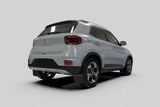 Rally Armor 20-26 Hyundai Venue Black Mud Flap Grey Logo - MF65-UR-BLK/GRY