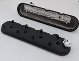 Granatelli 96-22 GM LS Standard Height Valve Cover w/Angled Coil Mount - Blk Wrinkle (Pair) - 640367