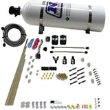 Nitrous Express 8 Cyl Dry Direct Port 2 Solenoids Nitrous Kit (200-600HP) w/15lb Bottle - 93006-15