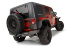 Bushwacker 07-18 Jeep Wrangler Unlimited Flat Style Flares 4pc 4-Door Sport Utility Only - Black - 10918-07