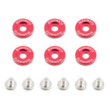 Mishimoto Large Fender Washer Kit (6pcs) - Red - MMFW-LG-6RD