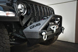 DV8 Offroad 07-18 Jeep Wrangler JK/JL FS-15 Steel Stubby Front Bumper w/ Fog Lights - FBSHTB-15