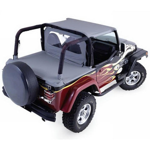 Rampage 1992-1995 Jeep Wrangler(YJ) Cab Soft Top And Tonneau Cover - Black Denim - 993015