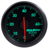 Autometer Airdrive 2-1/6in Boost Gauge 0-60 PSI - Black - 9160-T