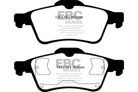 EBC 03-05 Mazda 3 2.0 Yellowstuff Rear Brake Pads - DP41354R