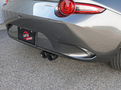 aFe Takeda 2-1/2in 304 SS Axle-Back Exhaust w/ Black Tip 16-19 Mazda Miata L4 2.0L - 49-37004-B