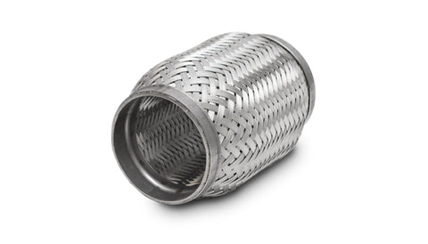 Vibrant SS Flex Coupling with Inner Braid Liner 2in inlet/outlet x 4in flex length - 62604