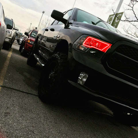 Oracle Dodge Ram Sport 09-18 LED Headlight Halo Kit - ColorSHIFT w/ Simple Controller - 2250-504