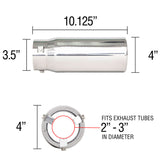 Spectre Exhaust Tip 4in. Resonated - 25556