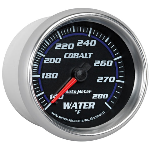 Autometer Cobalt 66.7mm 140-280 degree F. Water Temprature  Gauge - 7931