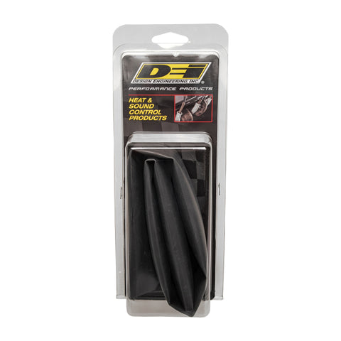 DEI Hi-Temp Shrink Tube 19mm (3/4in) x 2ft w/Adhesive - Black - 10858