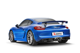 Akrapovic 16-16 Porsche Boxster Spyder / Cayman GT4 (981) Slip-On Line (Titanium) w/ Titanium Tips - S-PO981SO2-HT