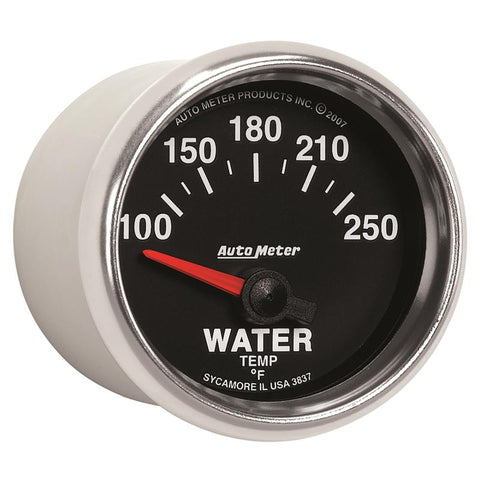 Autometer GS 52mm 100-250 Deg F Short Sweep Electronic Water Temperature Gauge - 3837