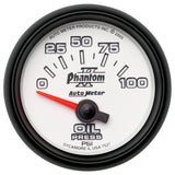 Autometer Phantom II 52mm Short Sweep Electronic 0-100psi Oil Pressure Gauge - 7527
