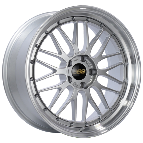 BBS LM 20x9 5x120 ET20 Diamond Silver Center Diamond Cut Lip Wheel -82mm PFS/Clip Required - LM283DSPK