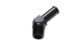 Vibrant 3/4 NPT to 3/4in Barb Straight Fitting 45 Deg Adapter - Aluminum - 11224
