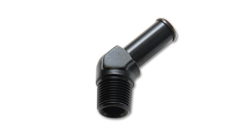 Vibrant 3/4 NPT to 3/4in Barb Straight Fitting 45 Deg Adapter - Aluminum - 11224
