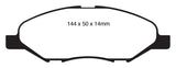 EBC 09-11 Nissan Versa 1.6 Greenstuff Front Brake Pads - DP21832