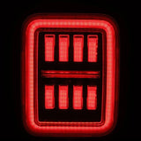 AlphaRex 19-24 Jeep Gladiator JT Nova-Series Prismatic LED Tail Lights - Black-Red - 602070
