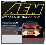 AEM 2-3/4in x 6-7/8in Oval Dryflow Air Filter - 21-2128DK