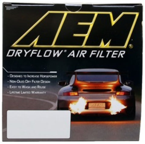 AEM 2-3/4in x 6-7/8in Oval Dryflow Air Filter - 21-2128DK