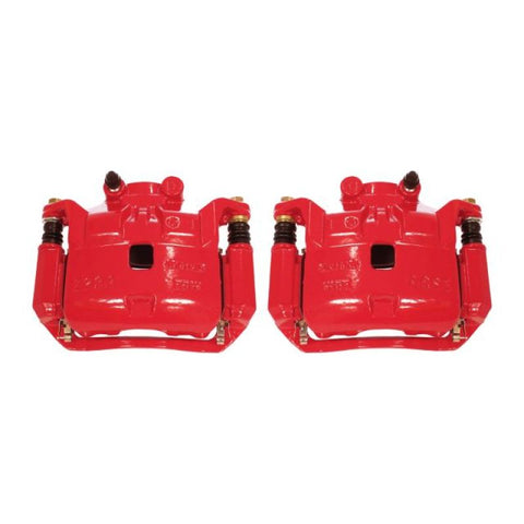 Power Stop 12-18 Nissan Versa Front Red Calipers w/Brackets - Pair - S6860