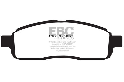 EBC 09 Ford F150 4.6 (2WD) 6 Lug Greenstuff Front Brake Pads - DP61843