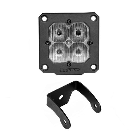 XK Glow Flush Mount XKchrome 20w LED Cube Light w/ RGB Accent Light - Driving Beam - XK065002-D