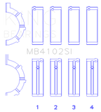 King Engine Bearings Chrysler 226 (3.7L) (Size +1.0mm) Main Bearing Set - MB4102SI1.0