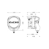 ARB NACHO Quatro Flood 4in. Offroad LED Light - Pair - PM451