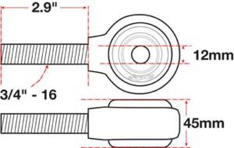 SPC Performance xAxis Rod End Ball Joint - 15765