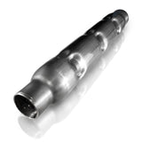 Stainless Works 2.25in CHAMBERED ROUND MUFFLER (MILL FINISH) - CR225225