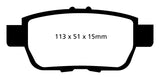 EBC 09-14 Acura TL 3.5 Redstuff Rear Brake Pads - DP31754C