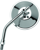 BikeMaster 4in Adjustable Round Mirror 10mm - Each - Chrome - 600800
