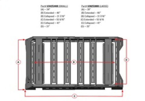 N-Fab Universal Roof Rack (Large 38.25 - 38 Width) - Tex. Black - U38253800